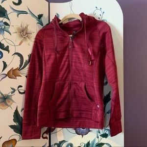 90 degree by reflex beautiful Red/Wine hooded Workout Jacket